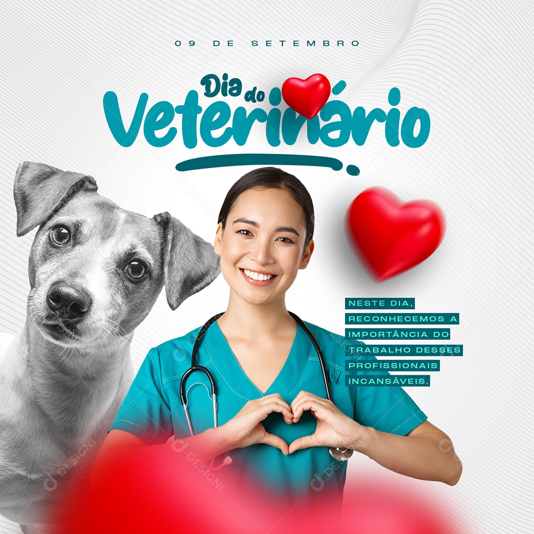 Dia do Veterinário 09 de Setembro Social Media PSD Editável