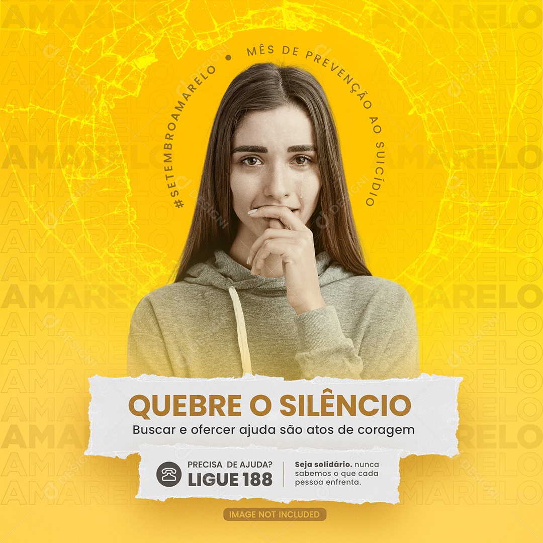 Social Media Mês De Prevenção Ao Suicídio Setembro Amarelo PSD Editável