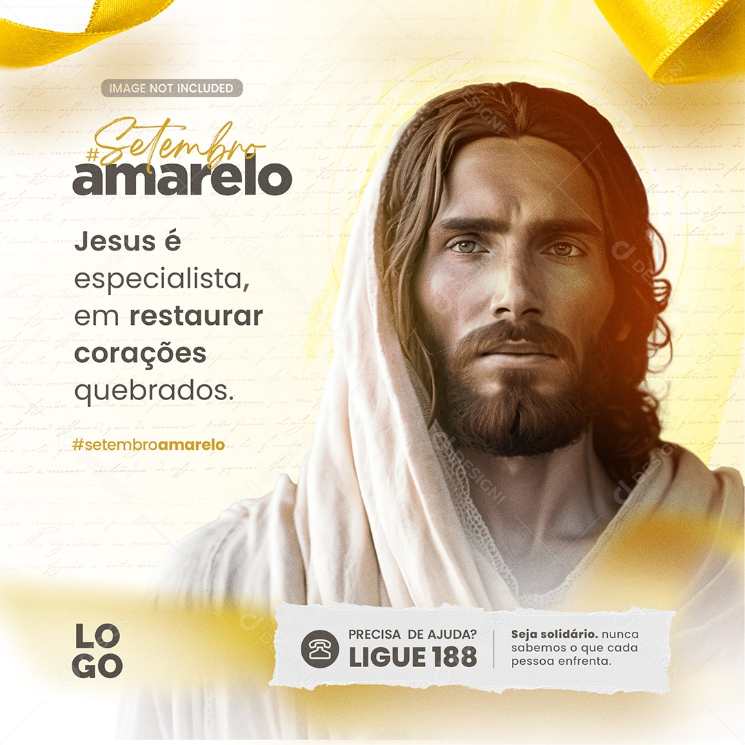 Social Media Setembro Amarelo Jesus é Especialista PSD Editável