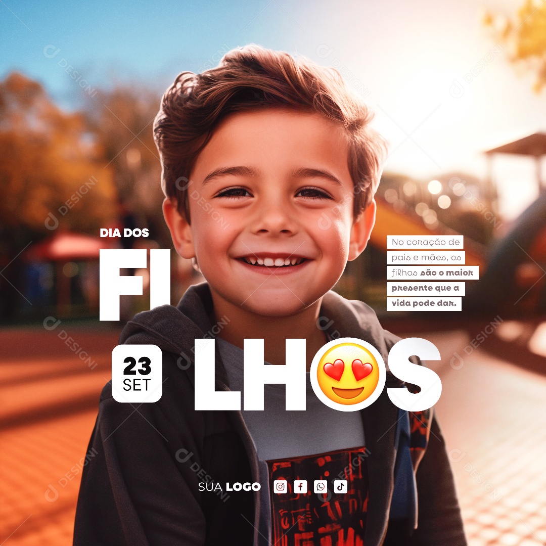 Dia dos Filhos 23 de Setembro Social Media PSD Editável