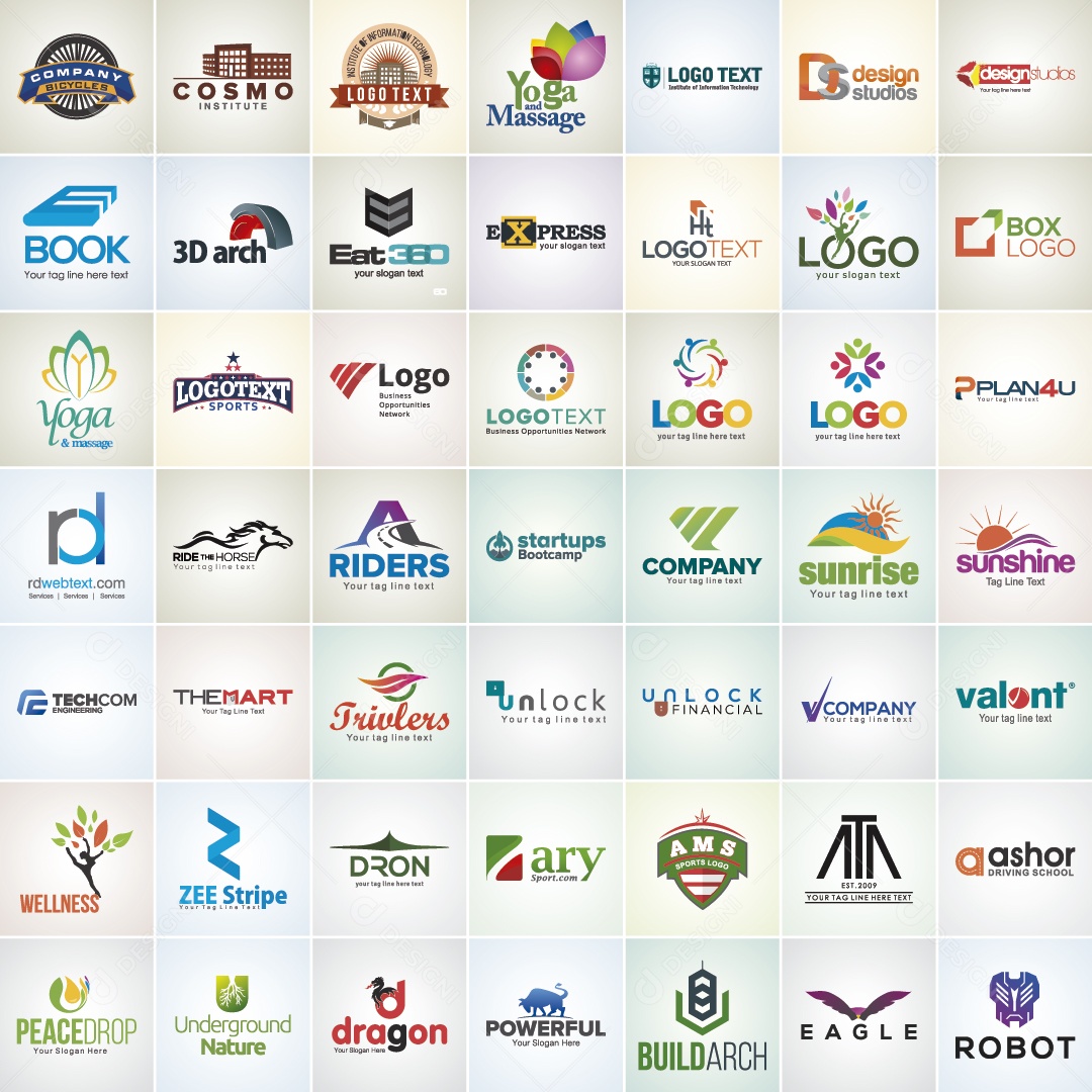 Conjunto de Logos Ilustração Vetor EPS