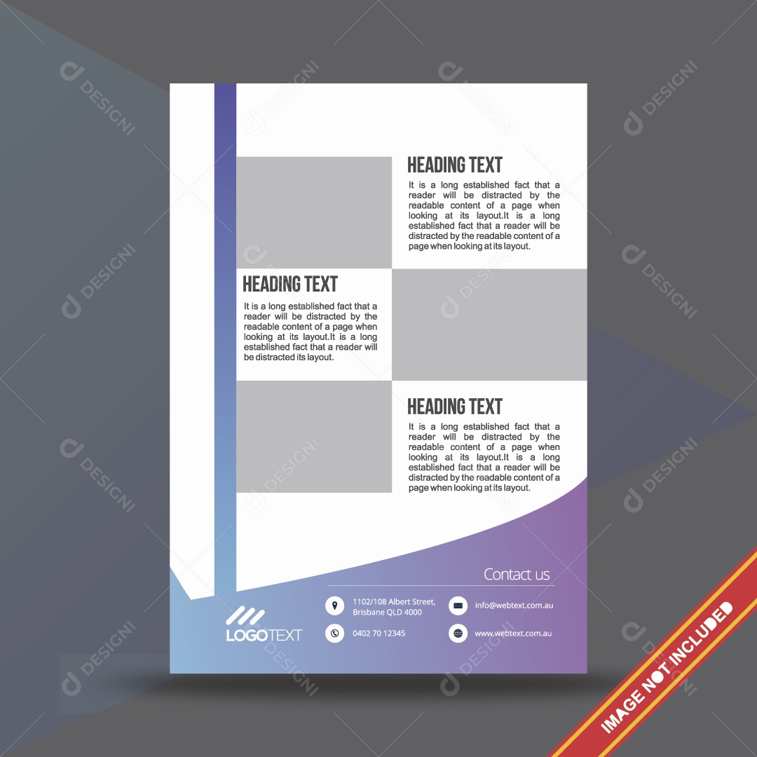 Modelo de Página Ilustração Vetor EPS Editável