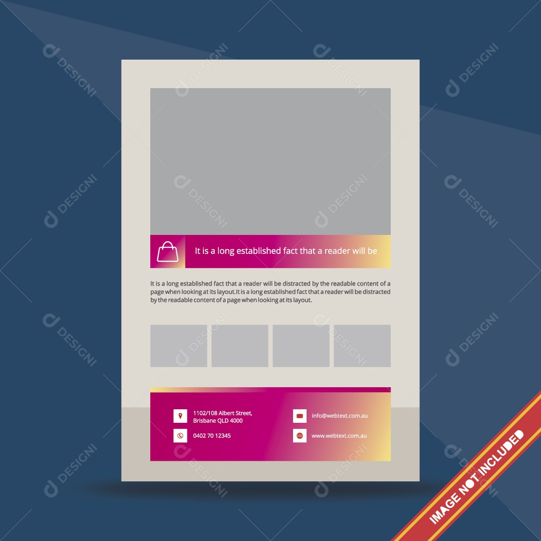 Modelo de Página Ilustração Vetor EPS Editável