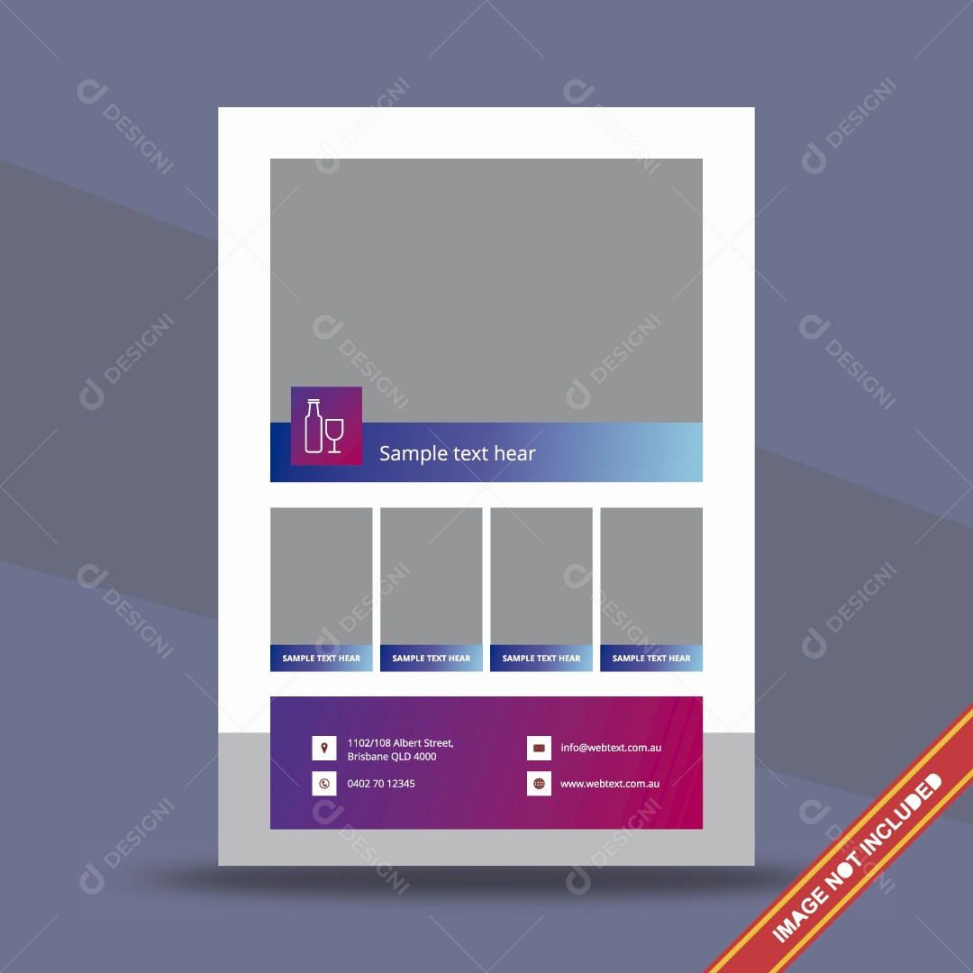 Modelo de Capa de Brochura Ilustração Vetor EPS Editável