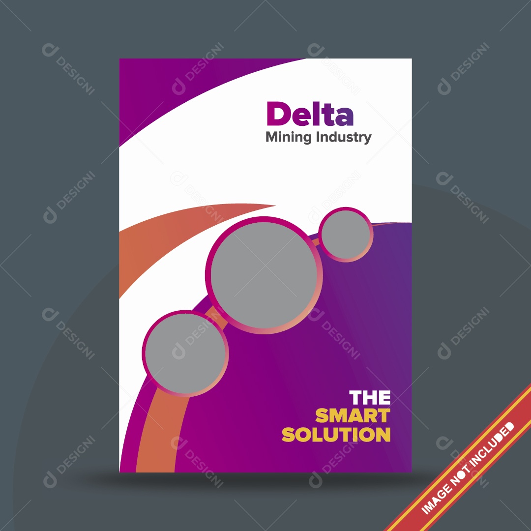 Modelo de Capa de Brochura Ilustração Vetor EPS Editável