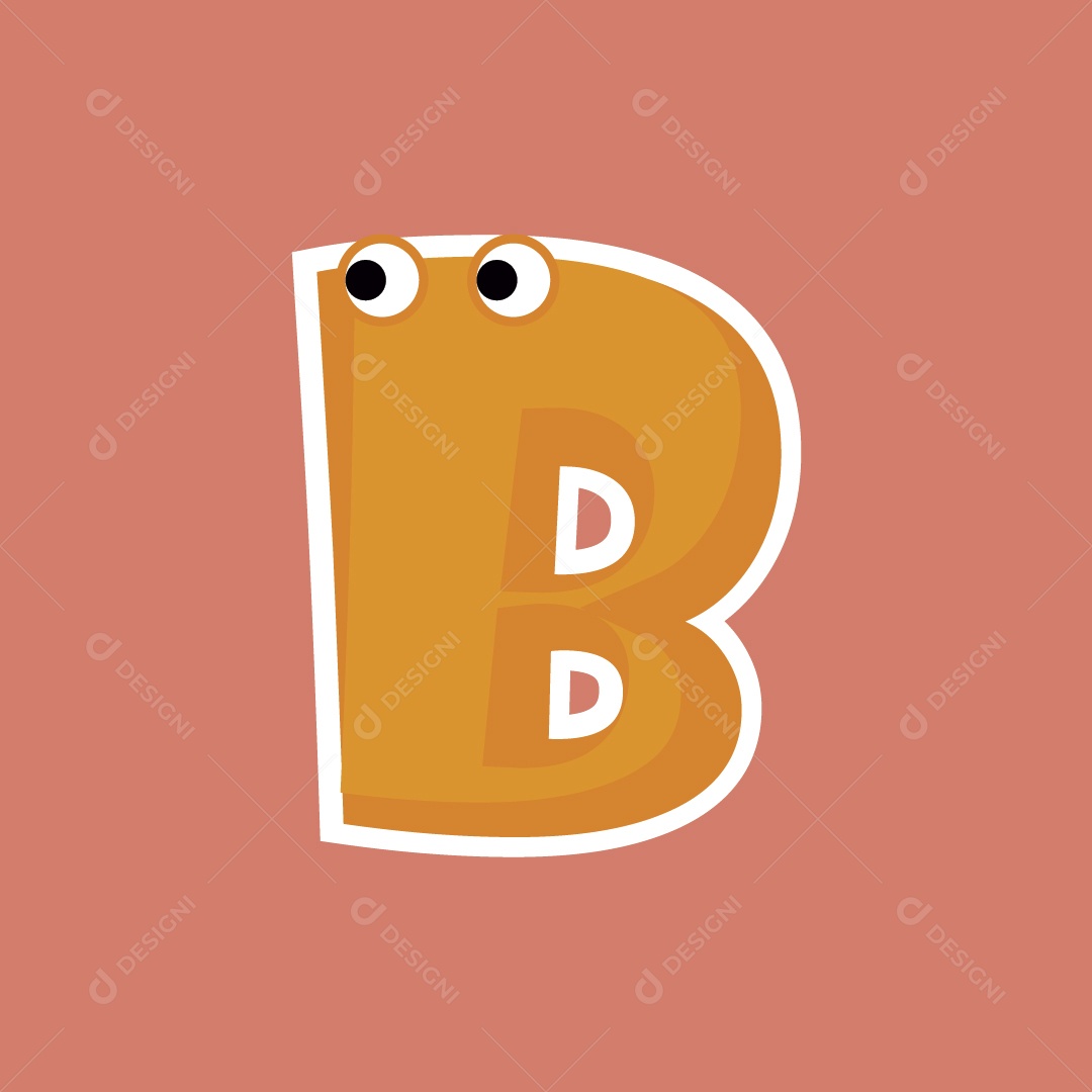 Letra B do Alfabeto Ilustração Vetor EPS