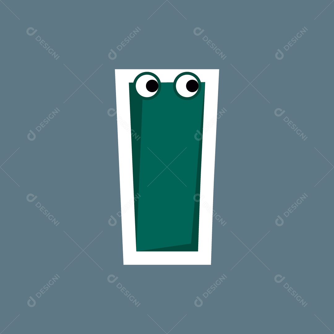 Letra I do Alfabeto Ilustração Vetor EPS