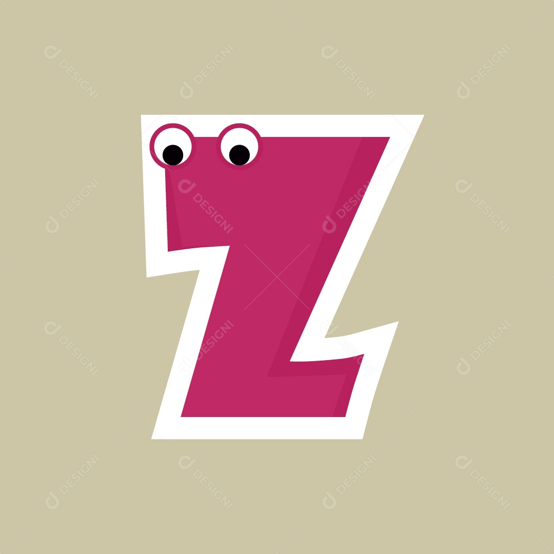 Letra Z do Alfabeto Ilustração Vetor EPS