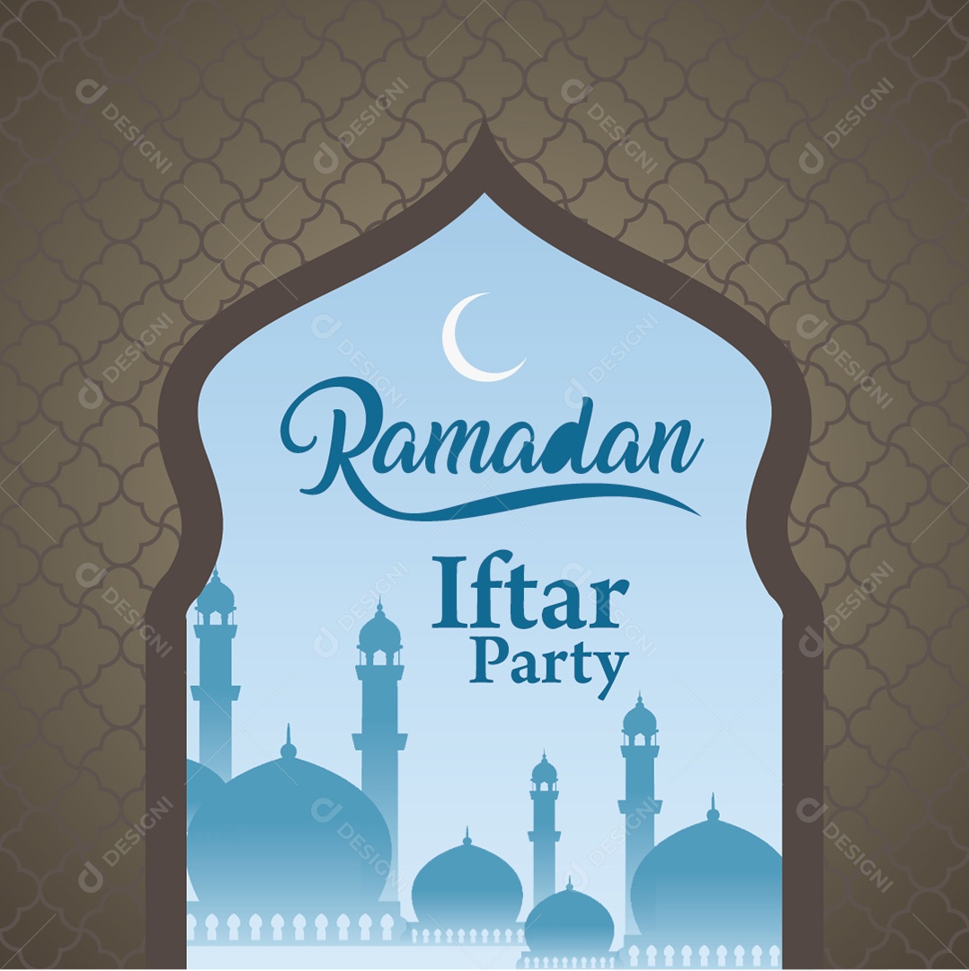 Background do Ramadã Ilustração Vetor EPS