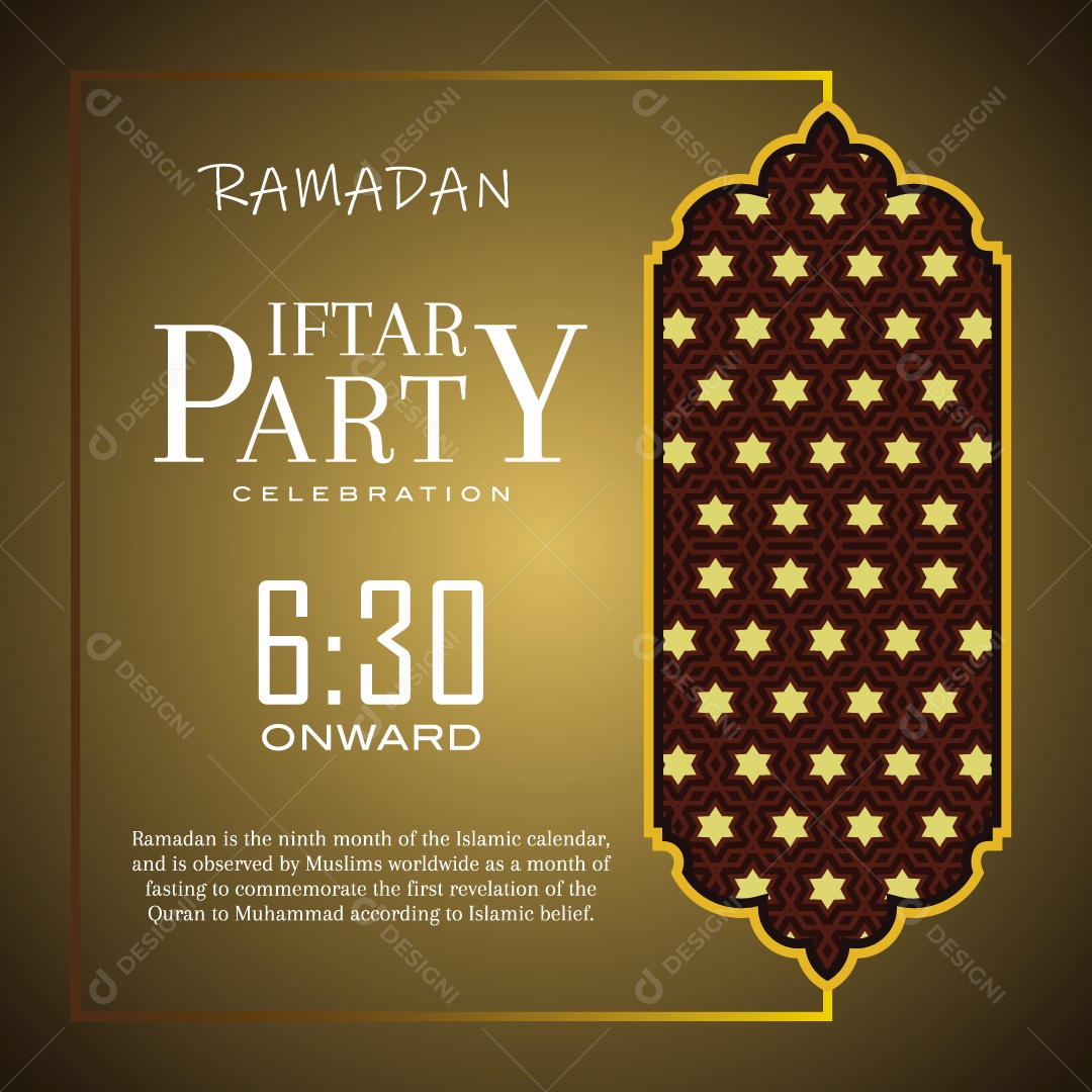 Background do Ramadã Ilustração Vetor EPS