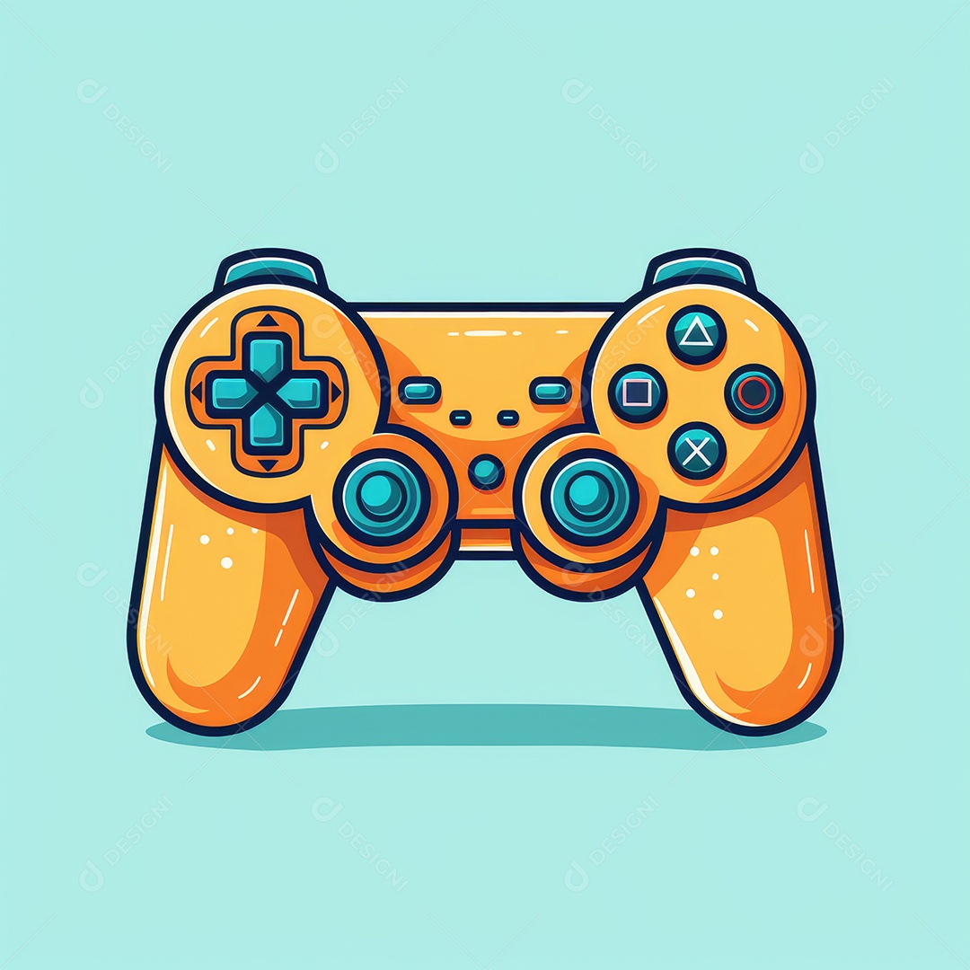 Controle de videogame sobre fundo isolado