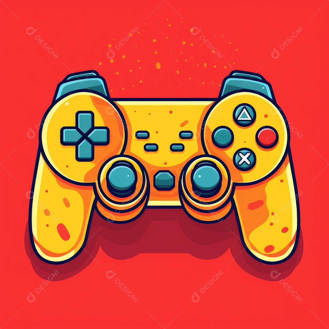 Controle de videogame sobre fundo isolado