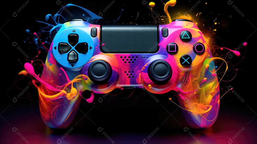 Controle de videogame sobre fundo isolado