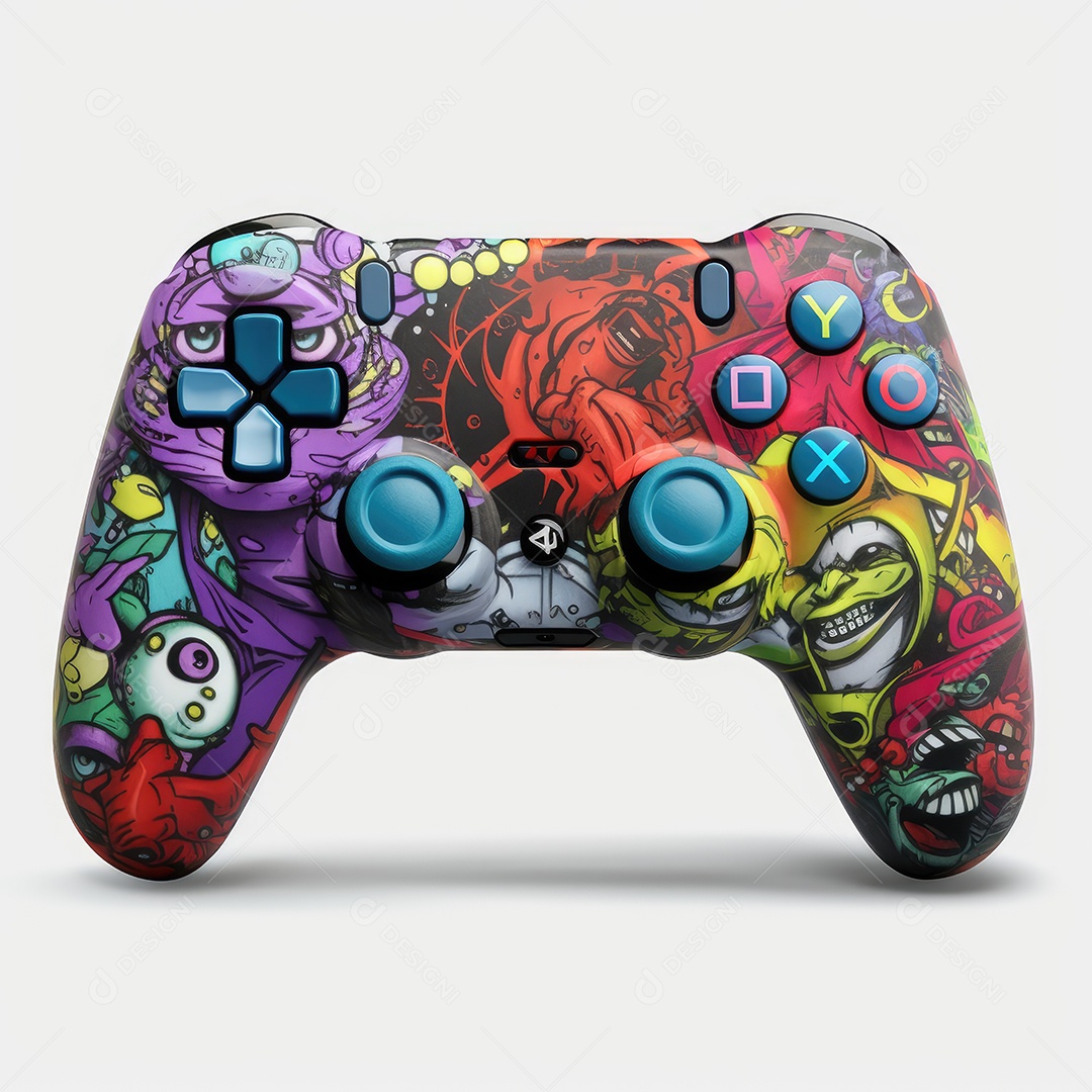 Controle de videogame sobre fundo isolado