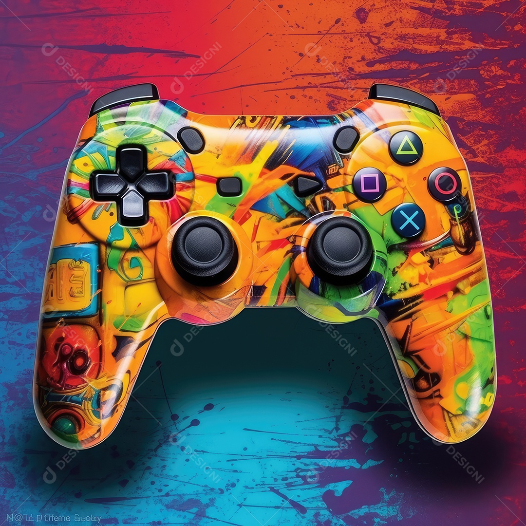 Controle de videogame sobre fundo isolado