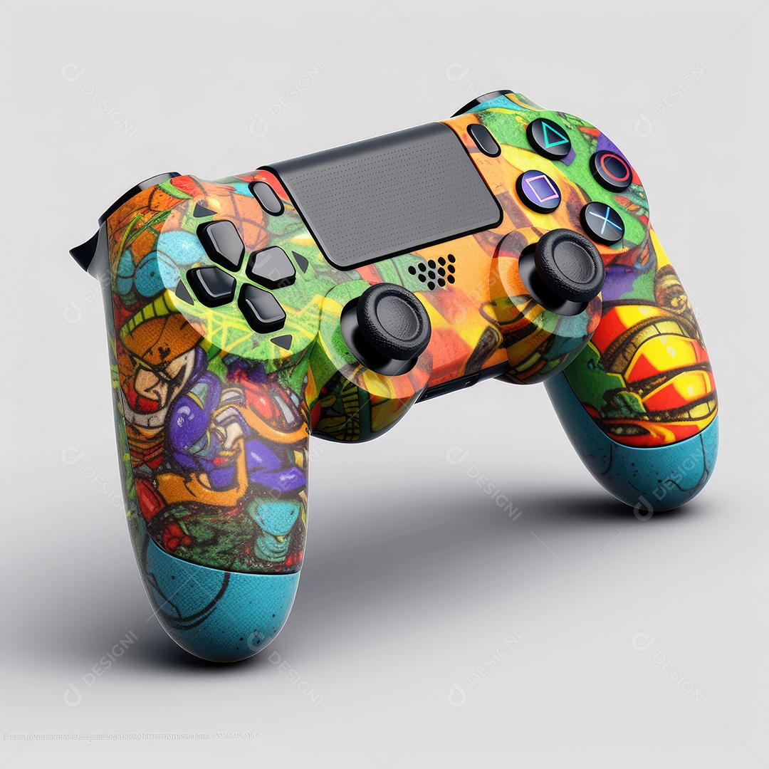 Controle de videogame sobre fundo isolado