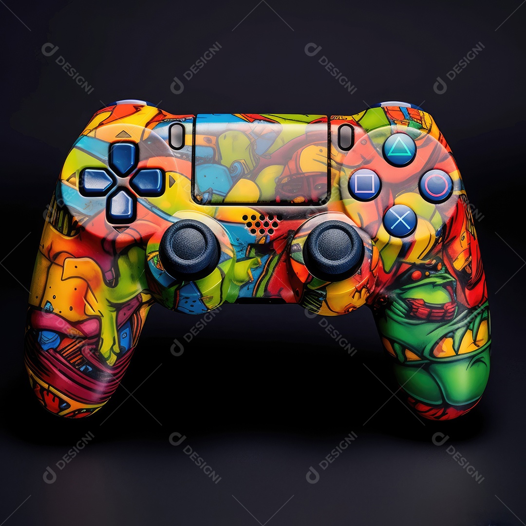 Controle de videogame sobre fundo isolado