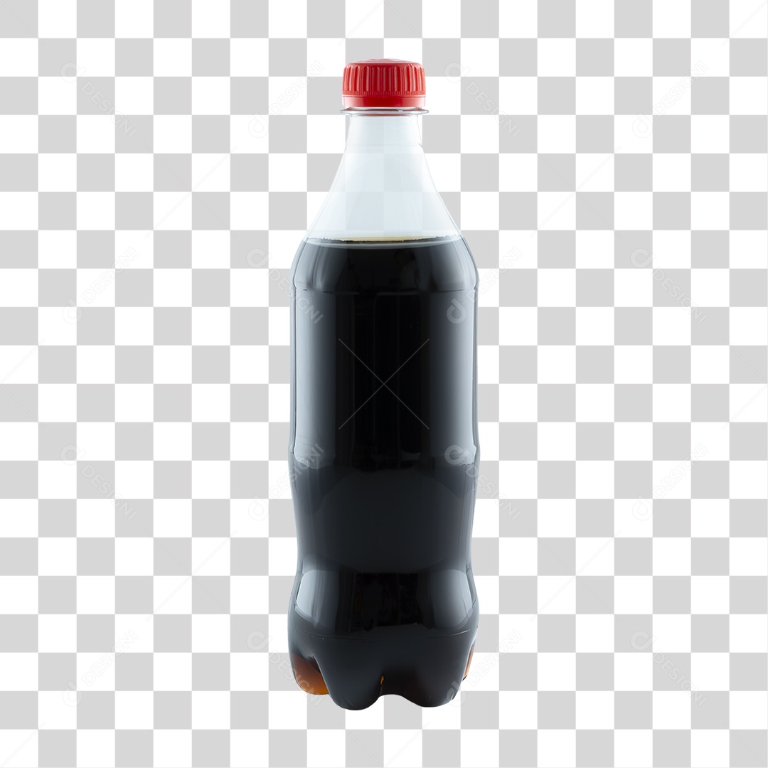 Elemento 3D Garrafa de Refrigerante PNG Transparente