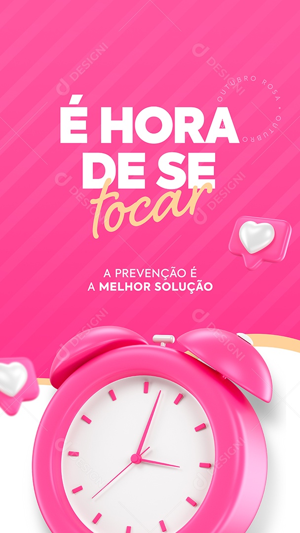 Story a Prevenção é a Melhor Solução Outubro Rosa Social Media PSD Editável