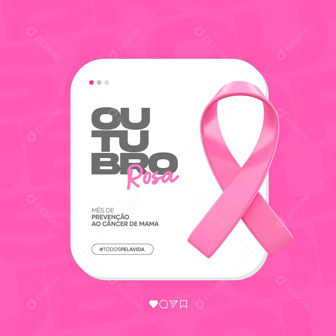 Feed Mês De Prevenção Outubro Rosa Social Media PSD Editável