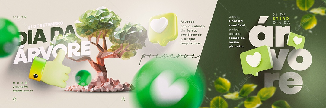 Carrossel Dia da Árvore 21 de Setembro Social Media PSD Editável