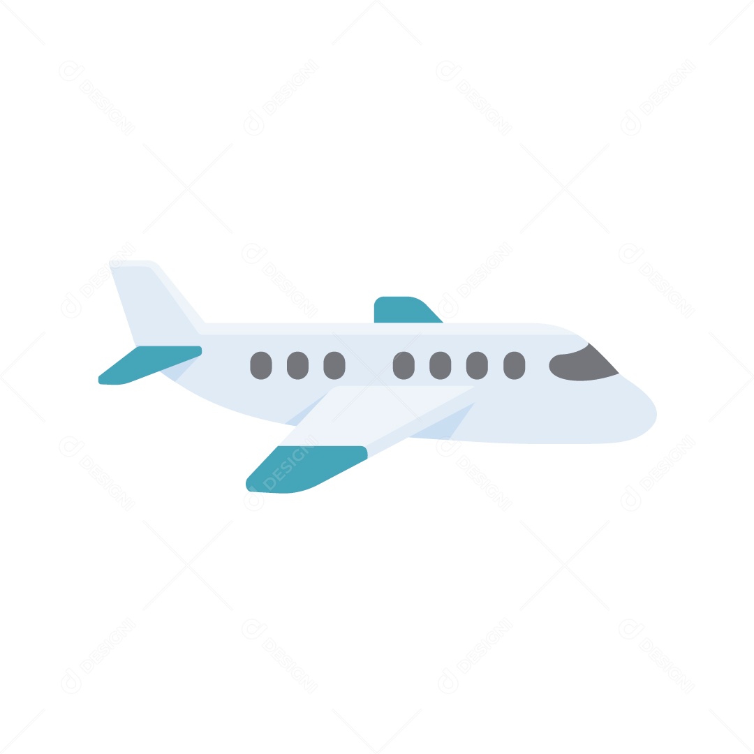 Avião Elemento de Viagem Ilustração Vetor EPS