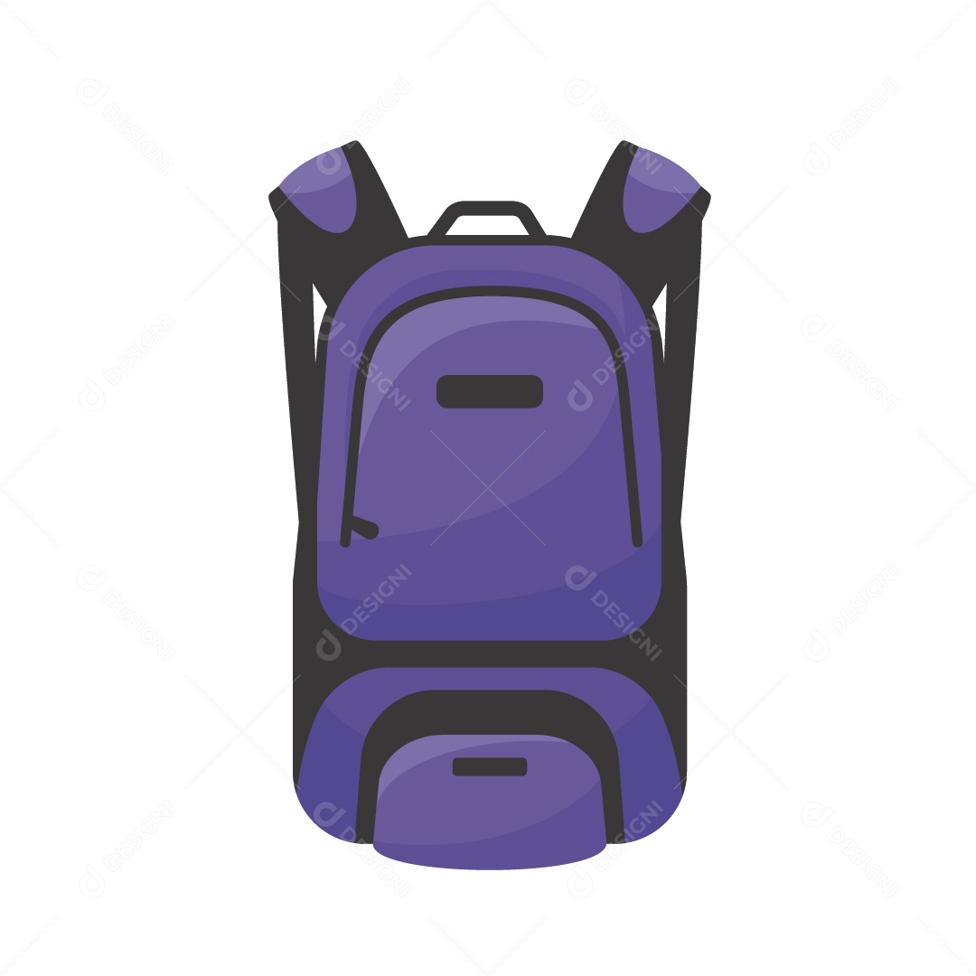 Mochila Objeto para Viagem Ilustração Vetor EPS