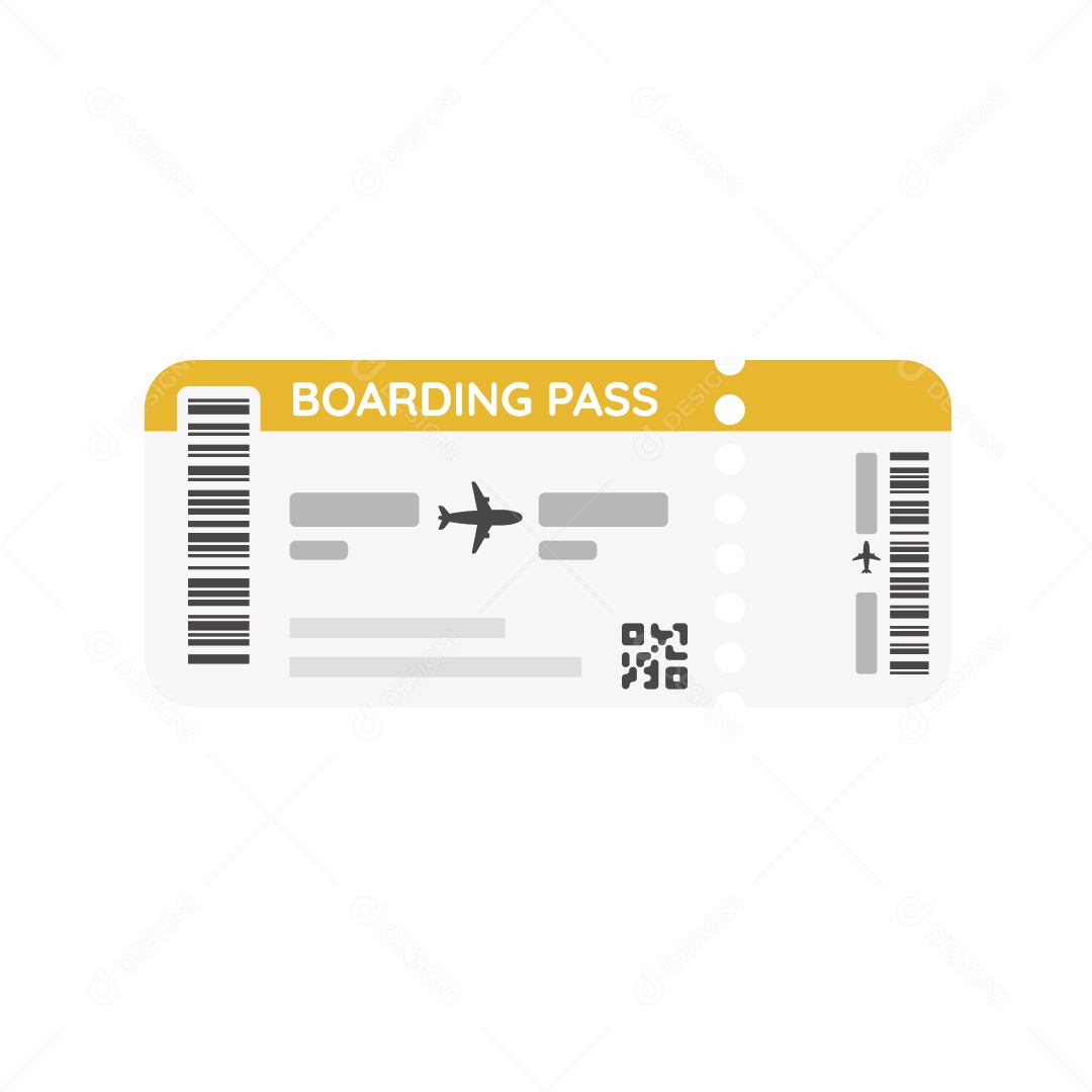 Bilhete de Avião Ilustração Vetor EPS