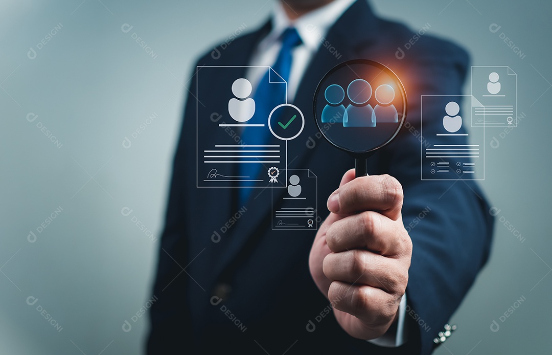 Conceito de negócio de gestão de recrutamento. Gestão de Relacionamento com estrutura global.