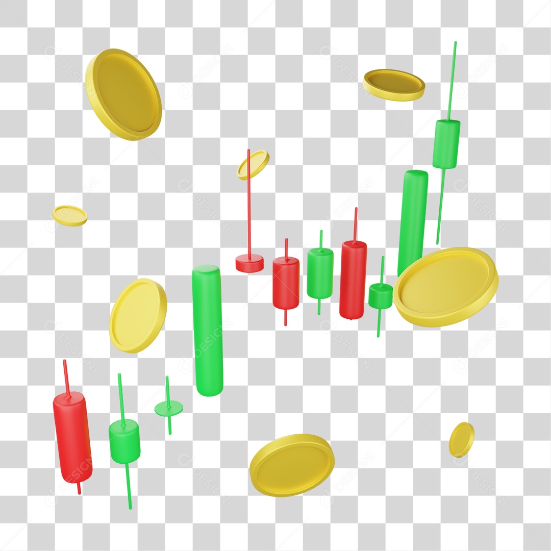 Gráfico de Lucro e Ícone de Pilha de Moedas PNG Transparente