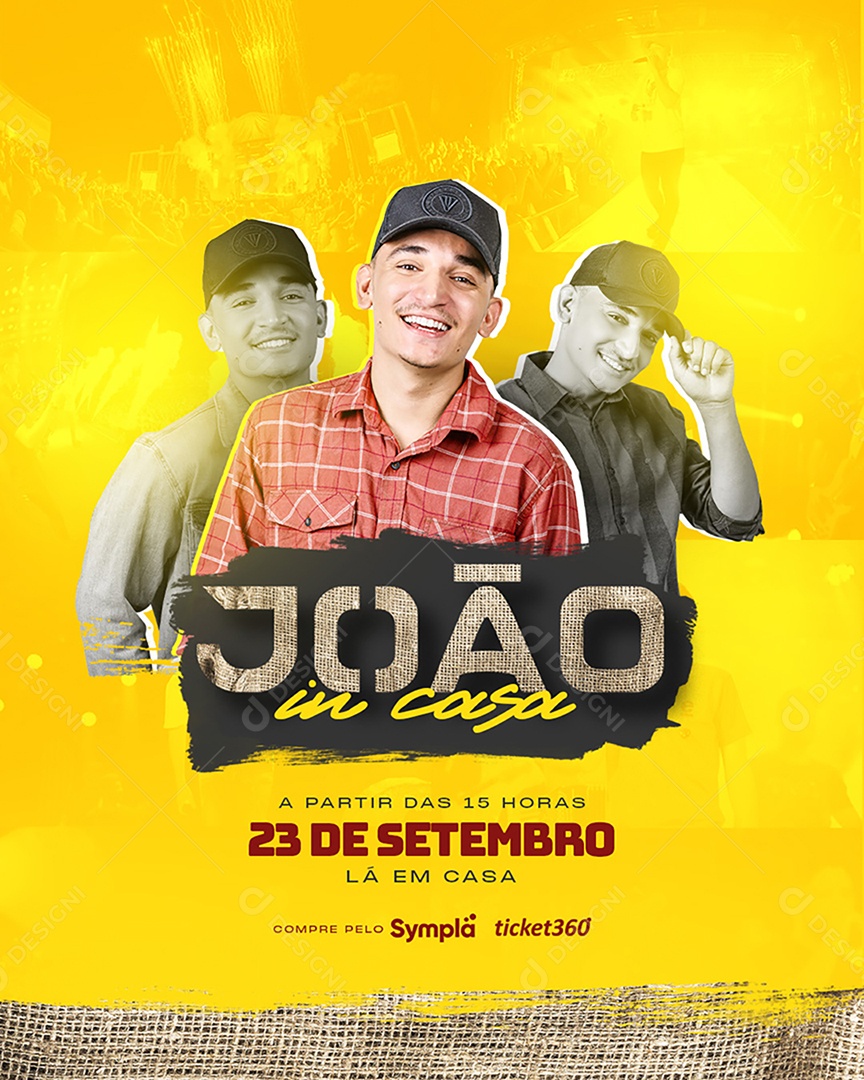Flyer João In Casa Social Media PSD Editável