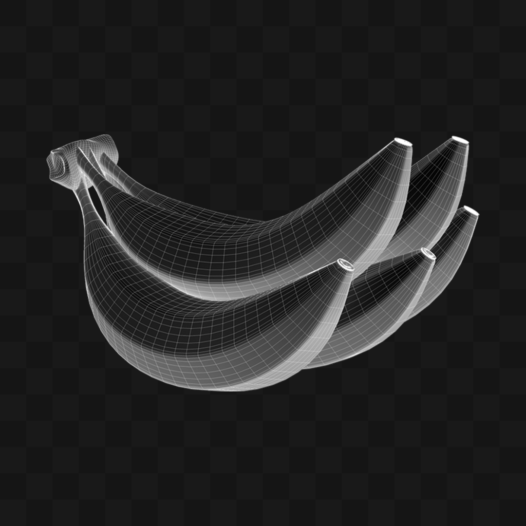 Cacho de Bananas - Modelo 3D