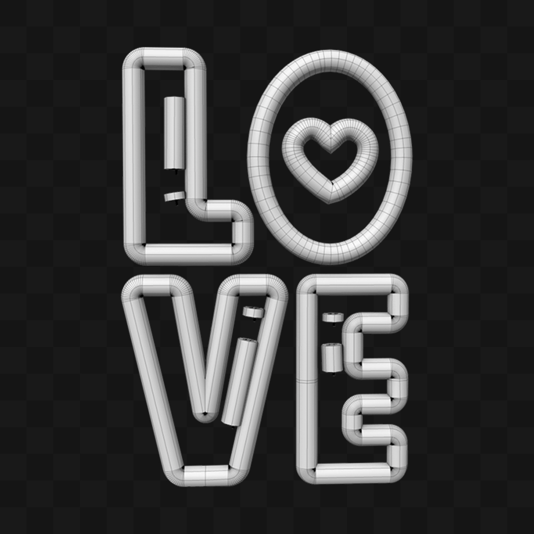 Letters Love - Modelo 3D