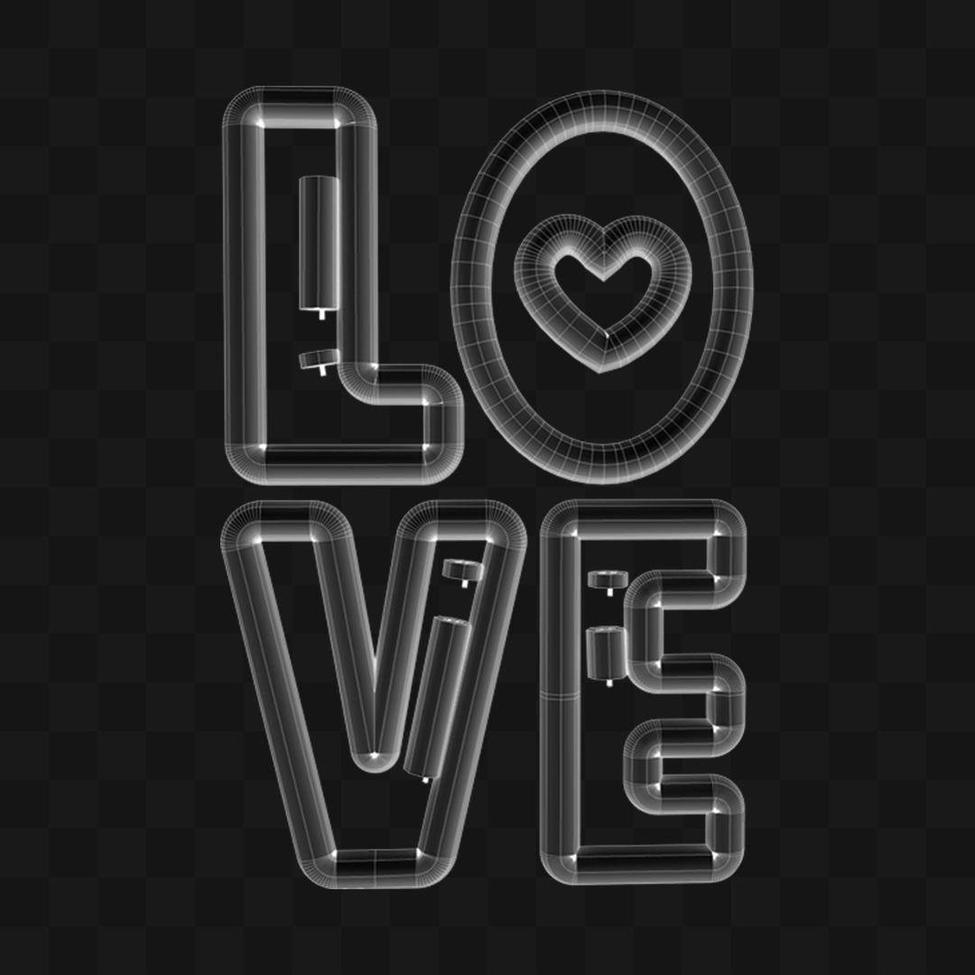 Letters Love - Modelo 3D