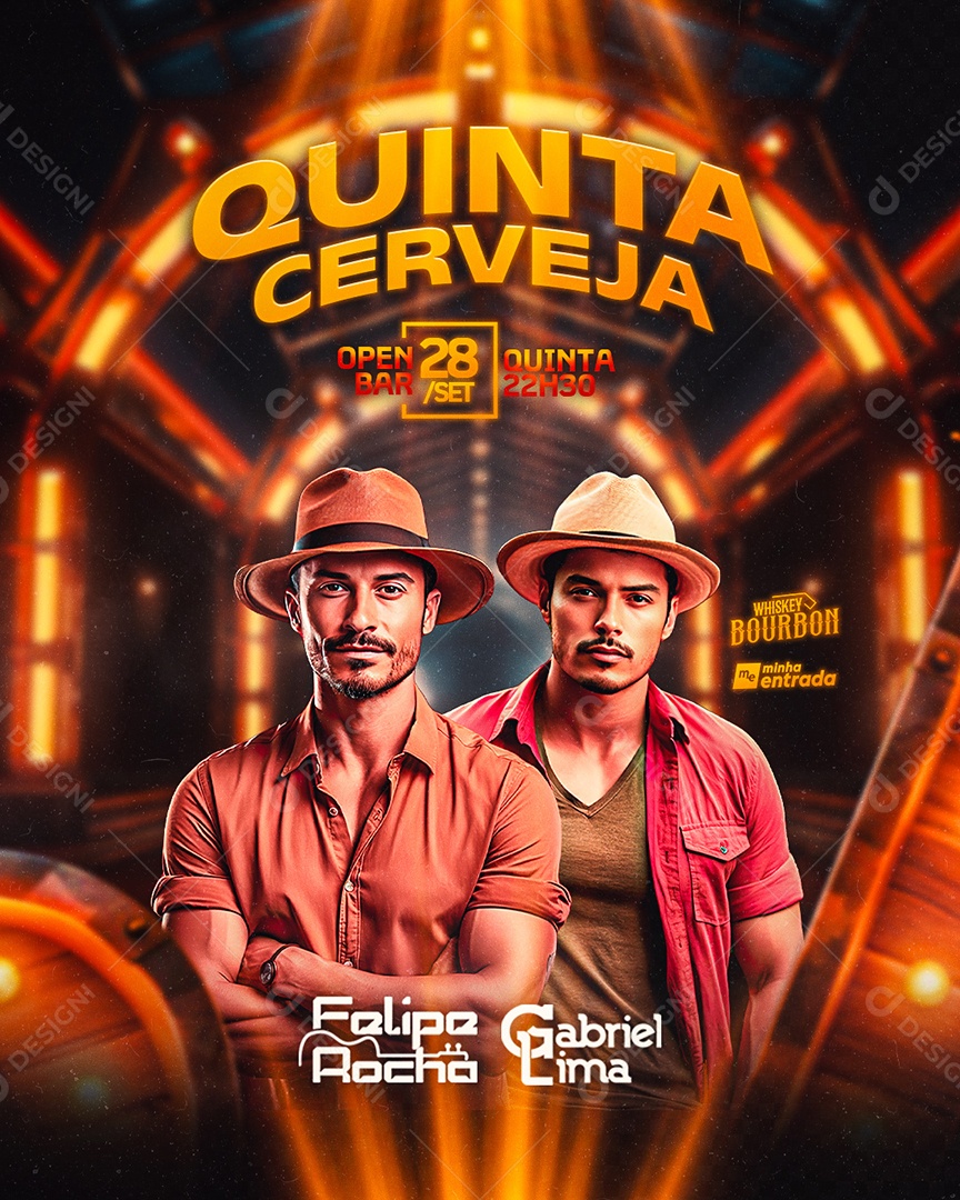 Flyer Quinta Cerveja Felipe Rocha Gabriel Lima Social Media PSD Editável