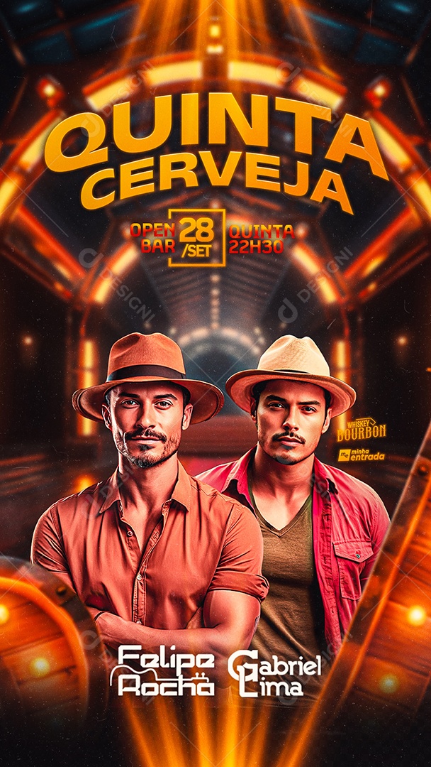 Story Flyer Quinta Cerveja Felipe Rocha Gabriel Lima Social Media PSD Editável
