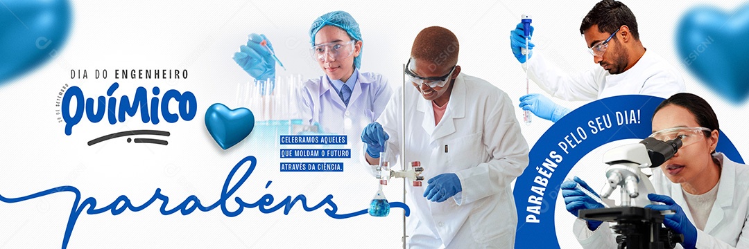 Carrossel Dia do Engenheiro Químico Celebramos Aqueles que Moldam o Futuro Através da Ciência Social Media PSD Editável