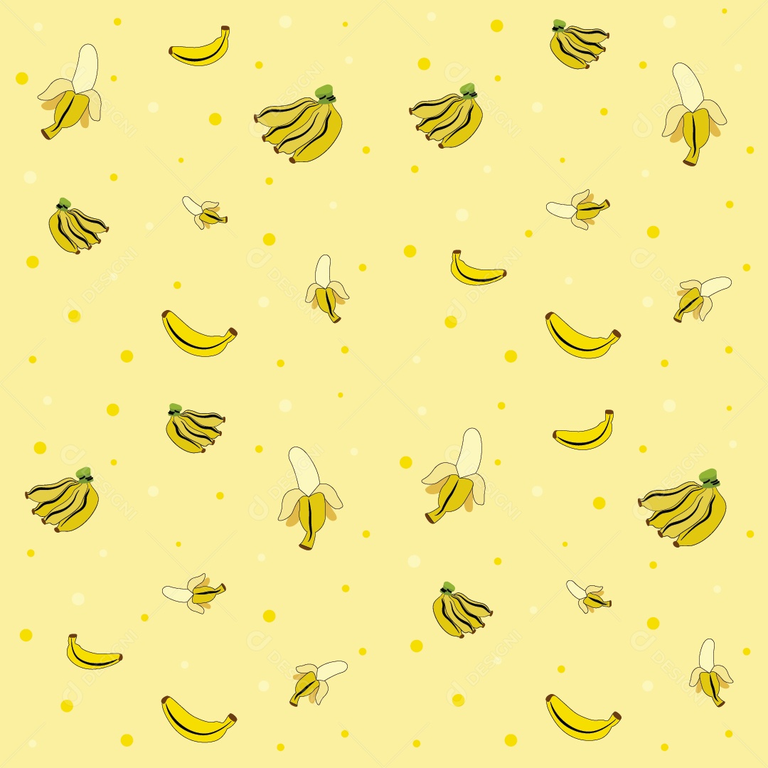 Padrão de Banana Ilustração Vetor EPS