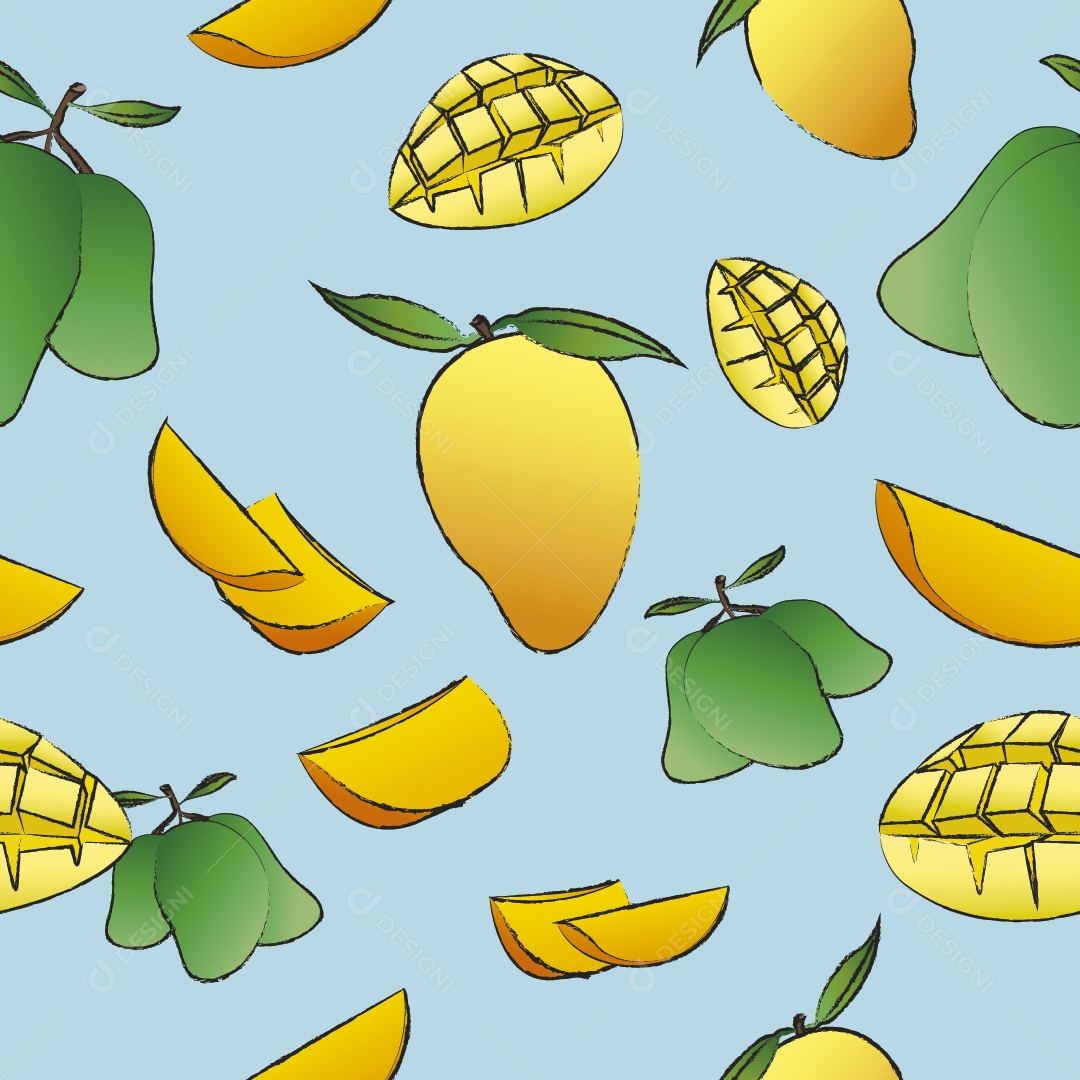 Padrão de Manga Ilustração Vetor EPS Editável