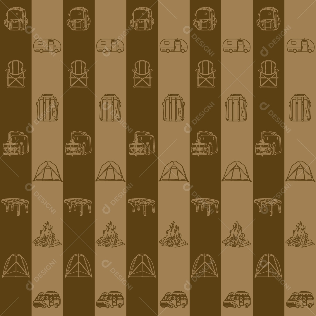 Papel de Parede de Acampamento Ilustração Vetor EPS