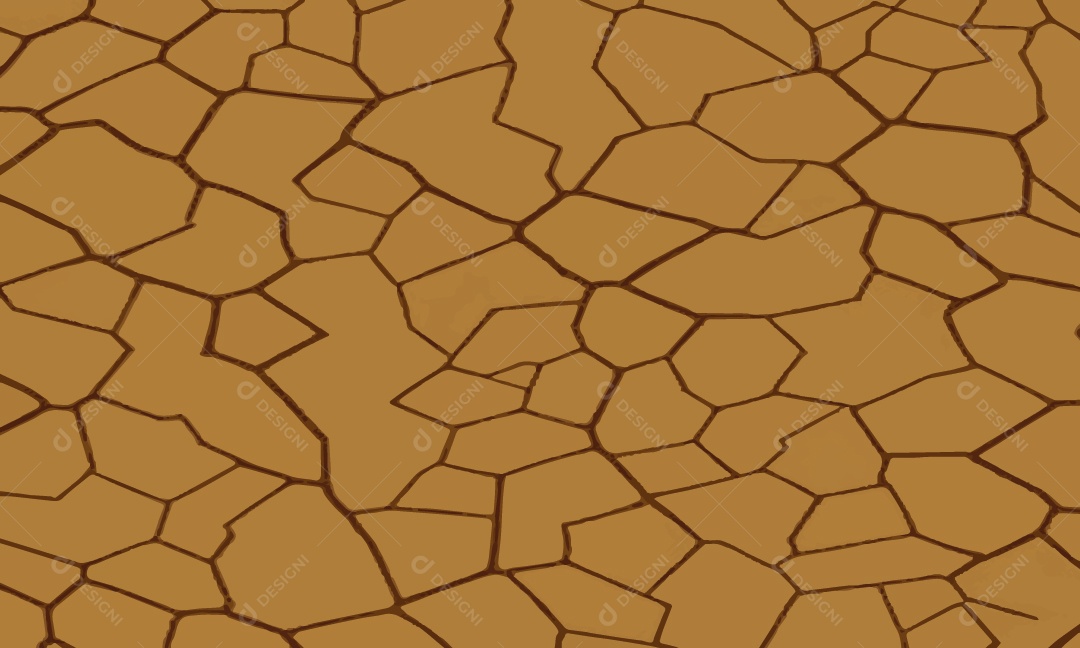 Textura de Chão Seco Rachado Ilustração Vetor EPS