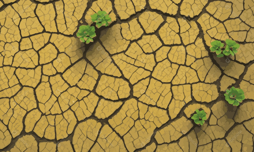 Background de Chão Seco e Rachado Vetor EPS