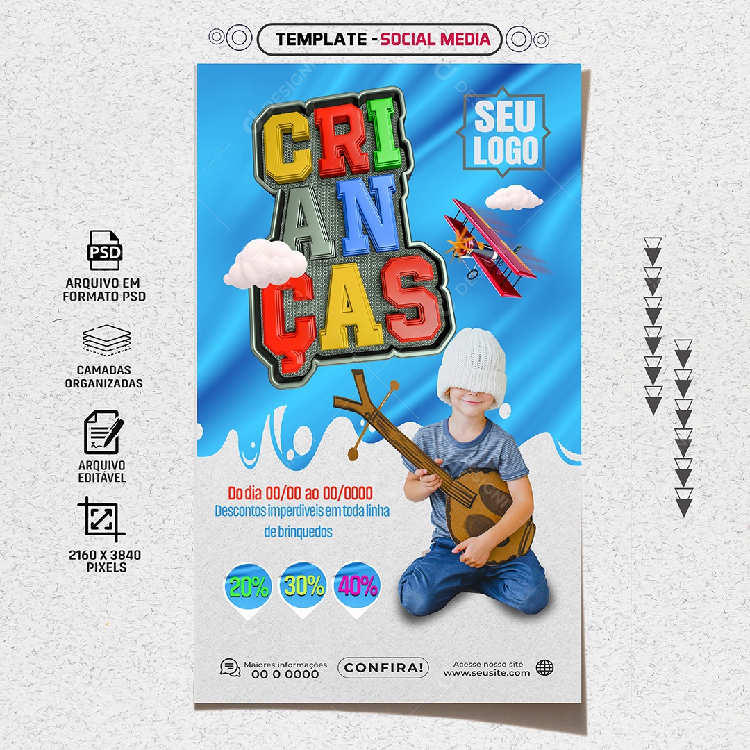 Story Kids Unmissable Discounts on Every Toy Line Social Media PSD Editable