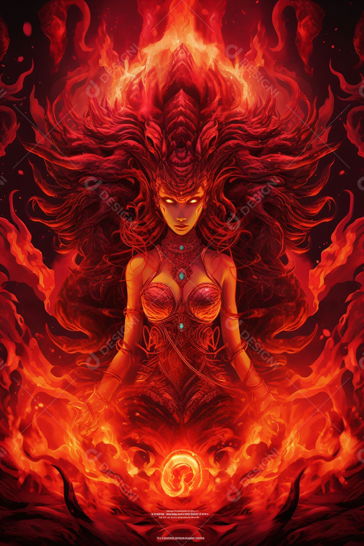 Ilustração imagem psicodélica colorida