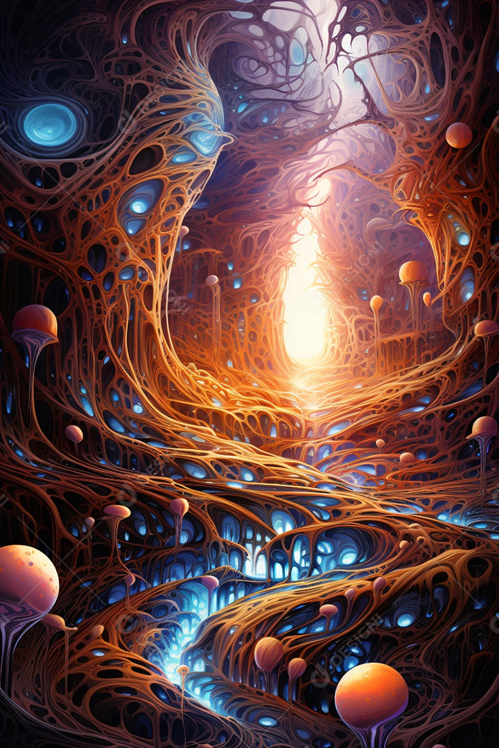 Fundo cenário surreal e mágico