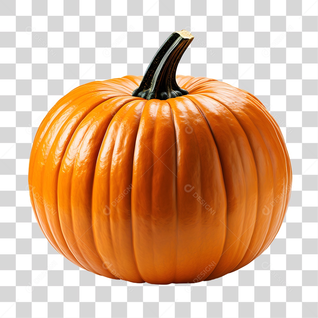 Cabeça de Abóbora Halloween Elemento 3D para Composição PNG Transparente
