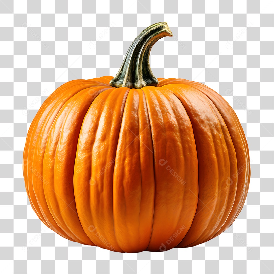 Cabeça de Abóbora Halloween Elemento 3D para Composição PNG Transparente