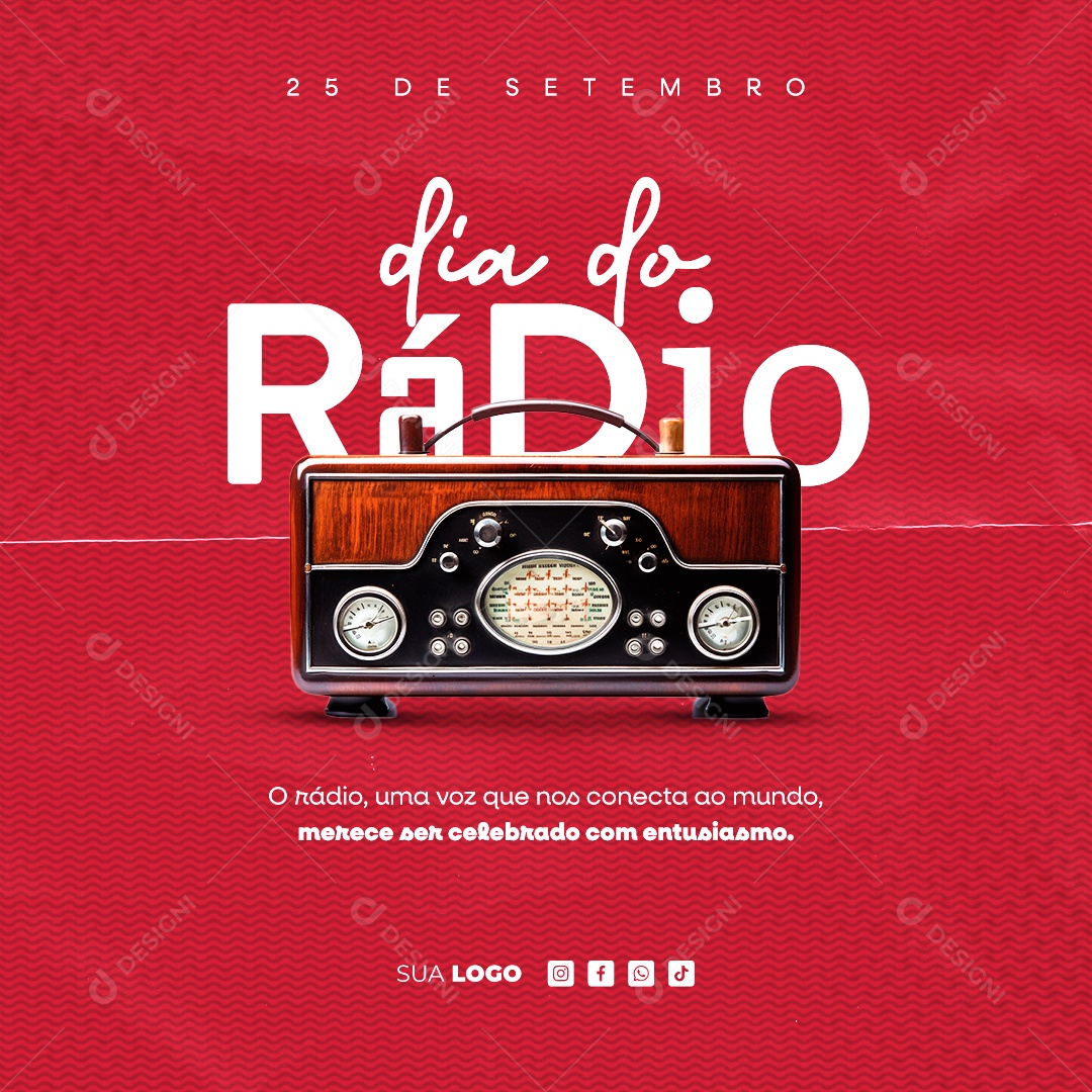Dia Do Rádio 25 de Setembro Social Media PSD Editável