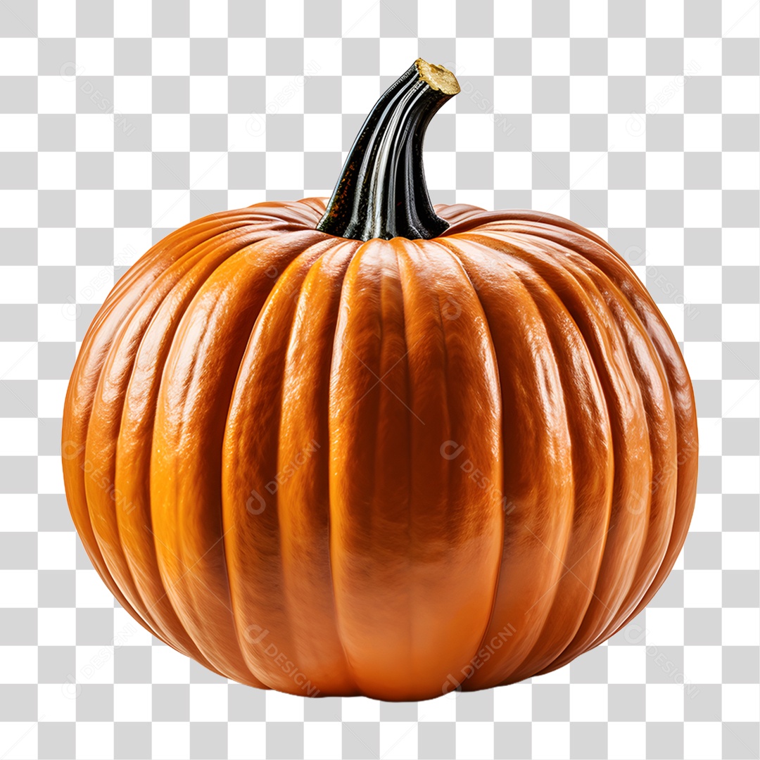 Cabeça de Abóbora Halloween Elemento 3D para Composição PNG Transparente