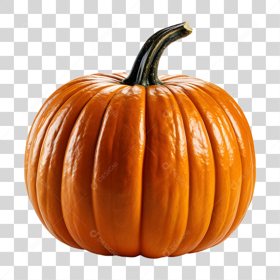 Cabeça de Abóbora Halloween Elemento 3D para Composição PNG Transparente